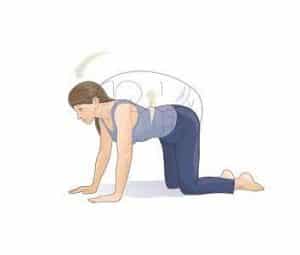 Alongamento do exercício de backward-squatting